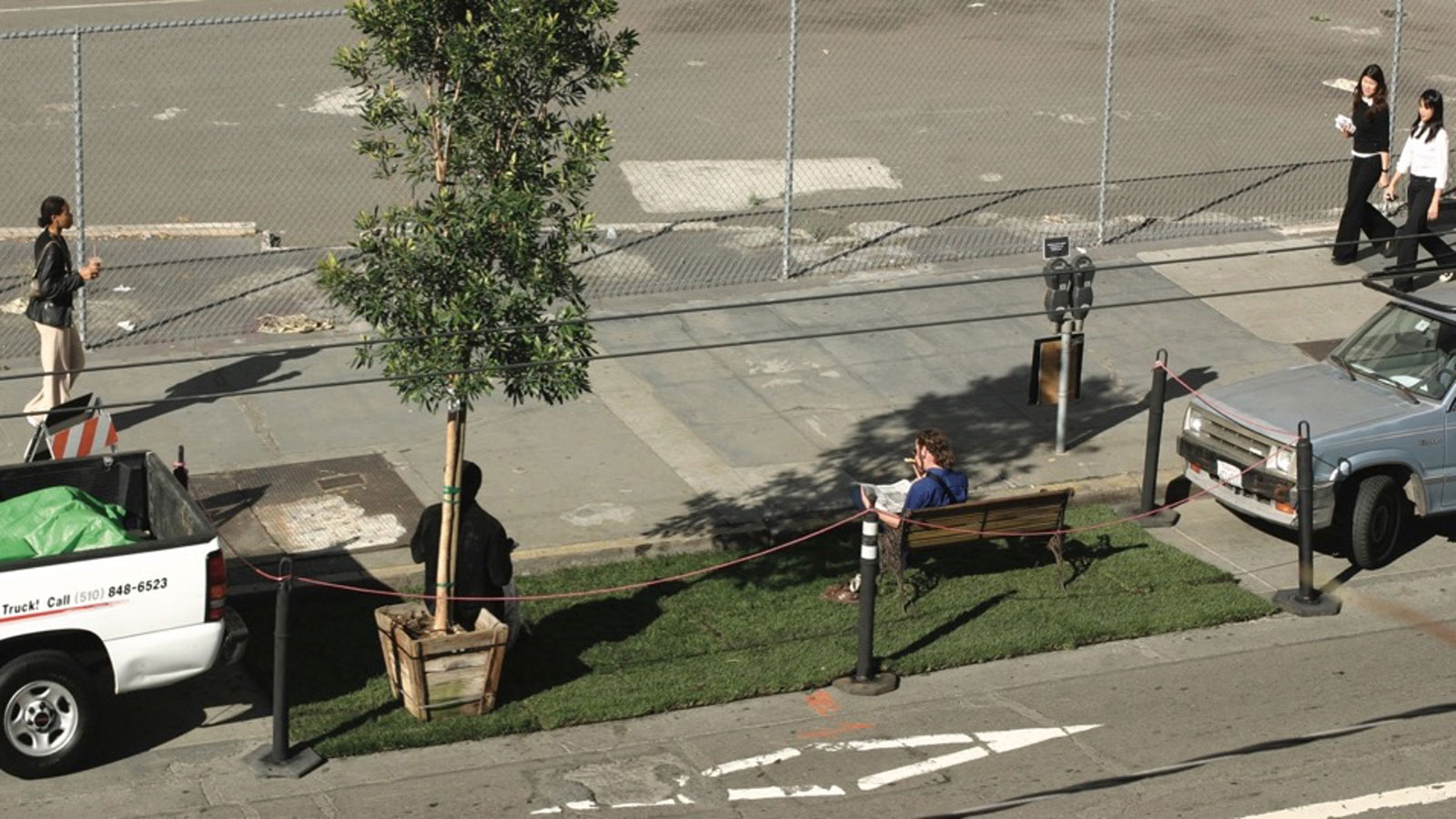 Rebar's first parklet, San Francisco 2005